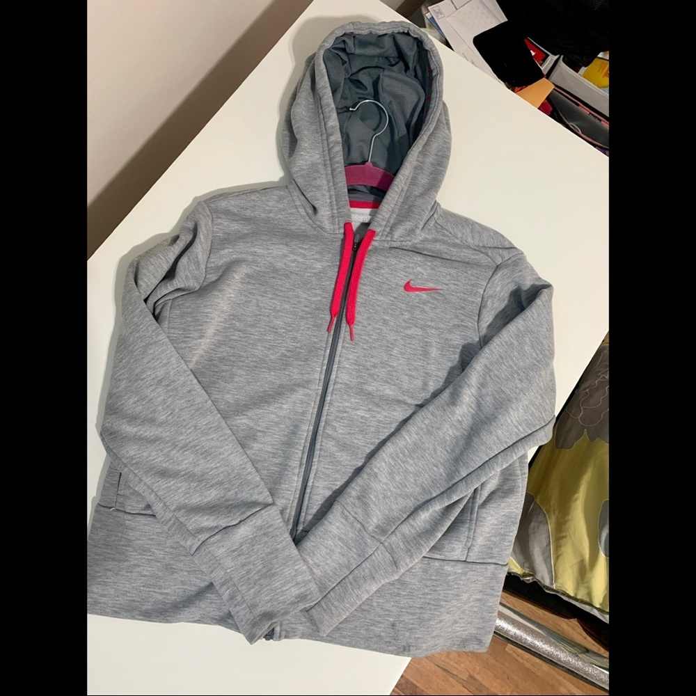 Nike Zip Up Hoodie Gray